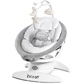 Baby Swing Electric 3-in-1, Motion Detection, Vibration &amp; 360&deg; Rotation | Infants Swing with 5 Speeds &amp; 3 Swing Modes and 12 Preset Melodies, Electric Baby Swing for Indoor &amp; Outdoor