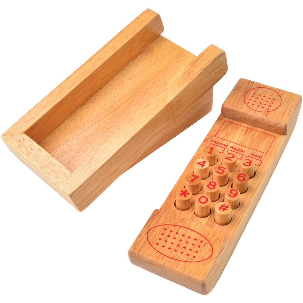 wooden toy phone