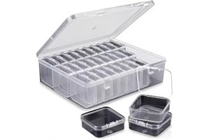 30 Small + 1 Large Plastic Bead Storage Containers Set - Rectangle Durable Jewelry Organizer for DIY Craft, Valentines Day Gi