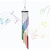 WEELIKMA Outdoor Colorful Wind Chimes for Outside with 12 Aluminum Tubes for Garden Patio Balcony and Home Decor, WLM03