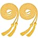Yaomiao 2 Pieces Graduation Cords Polyester Yarn 2025 Honor Cord with Tassel for Graduation Students(Gold)