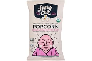 LESSEREVIL Lesser Evil, Buddha Bowl, Organic Popcorn, Himalayan, 5-Ounce Bag (Pack of 3) (Choose Flavor Below) (Himalayan Pink Salt)