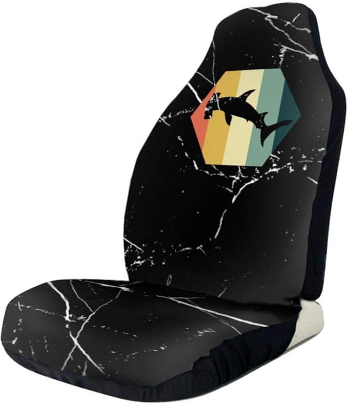 BAG9SG Retro Hammerhead Shark Car Seat Covers Set