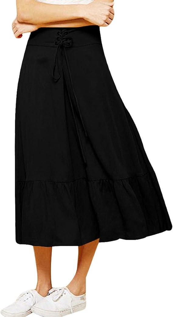 jupe longue plissée noire