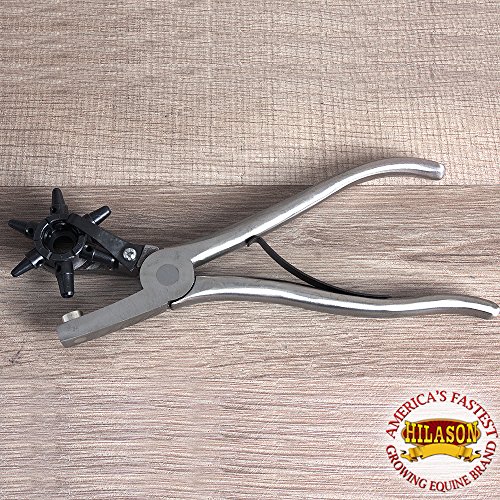 HILASON Western Leather Tool Punch Pliers Hole Tool with 6 Tube