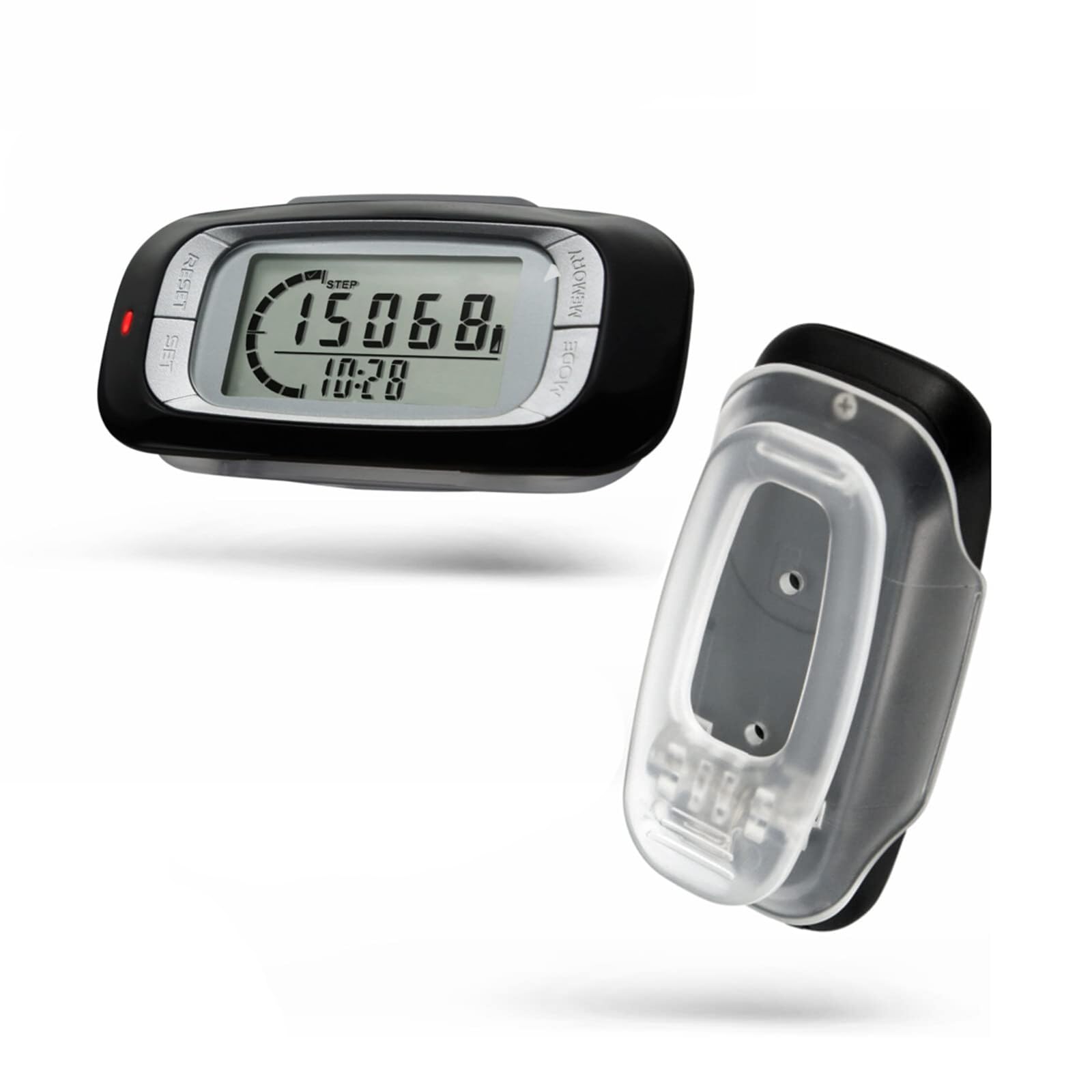 Photo 1 of 3D Step Counter with Clip and Lanyard, Accurate Digital Pedometer with Large Digital Display 7 Days Memory Calorie Counter Accurately Track Steps for Men Women Adults Seniors