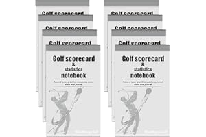 Glenmal 8 Pcs Golf Yardage Book with Golf Scorecard Book Notebook Pocket Size, Journal, Log Book, Score Book, Notepad for Gol