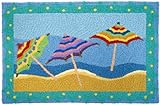 Indoor Outdoor Machine Washable Rug - Beach Umbrellas 21