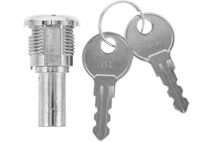 PRETYZOOM Gumball Machine Lock Replacement Universal Vending Machine Keys Lock Cylinder for Candy Dispenser 2.63 x 0.86 Inch