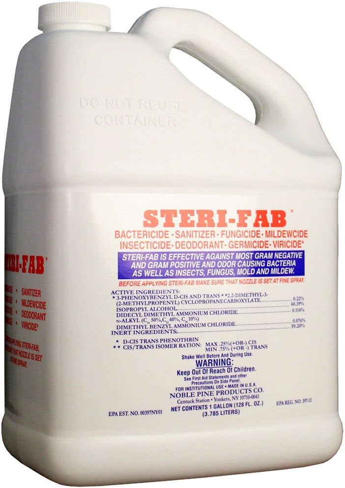 Steri-fab Bed Bug Insecticide 1 Gallon Dust Mite Bedbugs Killer Mattress Spray