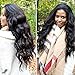 Flady Hair Weave Bundle with Closure 100% Unprocessed Brazilian Virgin Human Hair Bundles with Closure Body Wave 3 Bundles with Closure Human Hair Extensions Natural Color