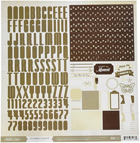 Studio Calico American Crafts Classic 12 x 12" Sticker Sheet