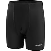 Runhit Boys Swim Jammers Square Leg Youth Competitive Swim Racing Team Swimsuits Athletic Quick Dry Swimming Shorts UPF 50+