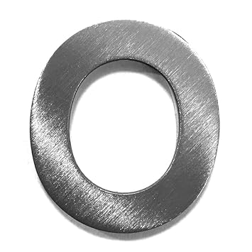 Individueller Metall-Buchstabe “O” aus gebürstetem Edelstahl – Höhe 4cm – Hausnummer, Zimmerbeschriftung, Bürobeschriftung, T