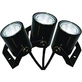 LED Composite Light, 3 Fixtures, 11Watts ea., 120V, Includes Color Lenses w/red, Blue, Green &amp; Amber, 50' Cord
