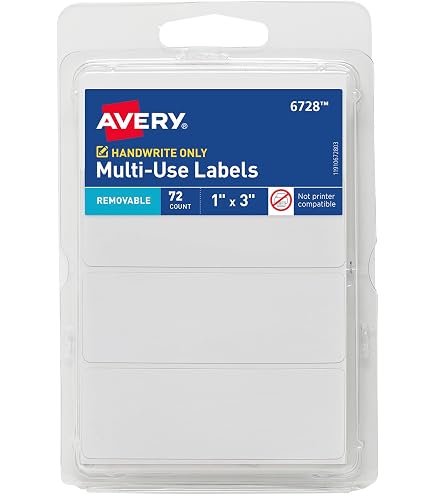 Amazon.com : Avery 05444 Removable Multi-Use Labels, 2-Inch x 4