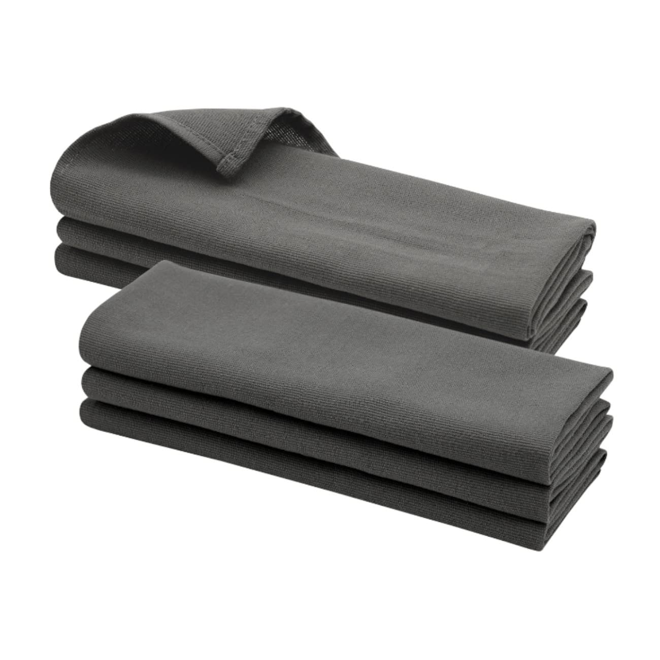 6 anthracite tea towels made of 100 % cotton, 70 x 50 cm, hand towel, kitchen towel, dishcloth, cleaning cloth, anthracite