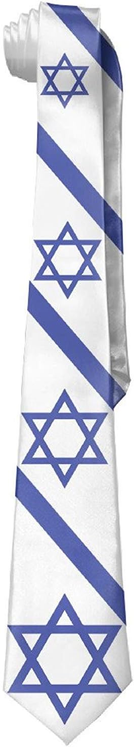 Men's Israel Flag Vintage Necktie Ties Skinny Ties