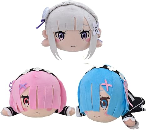 Amazon Re ゼロから始める異世界生活 メガジャンボ寝そべりぬいぐるみ レム アンド ラム エミリア アニメ 萌えグッズ 通販