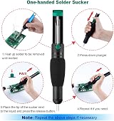 MOGAOPI Desoldering Wick & Solder Sucker Pump 2.5mm x 1.5m Braid, Pump Tool view 5