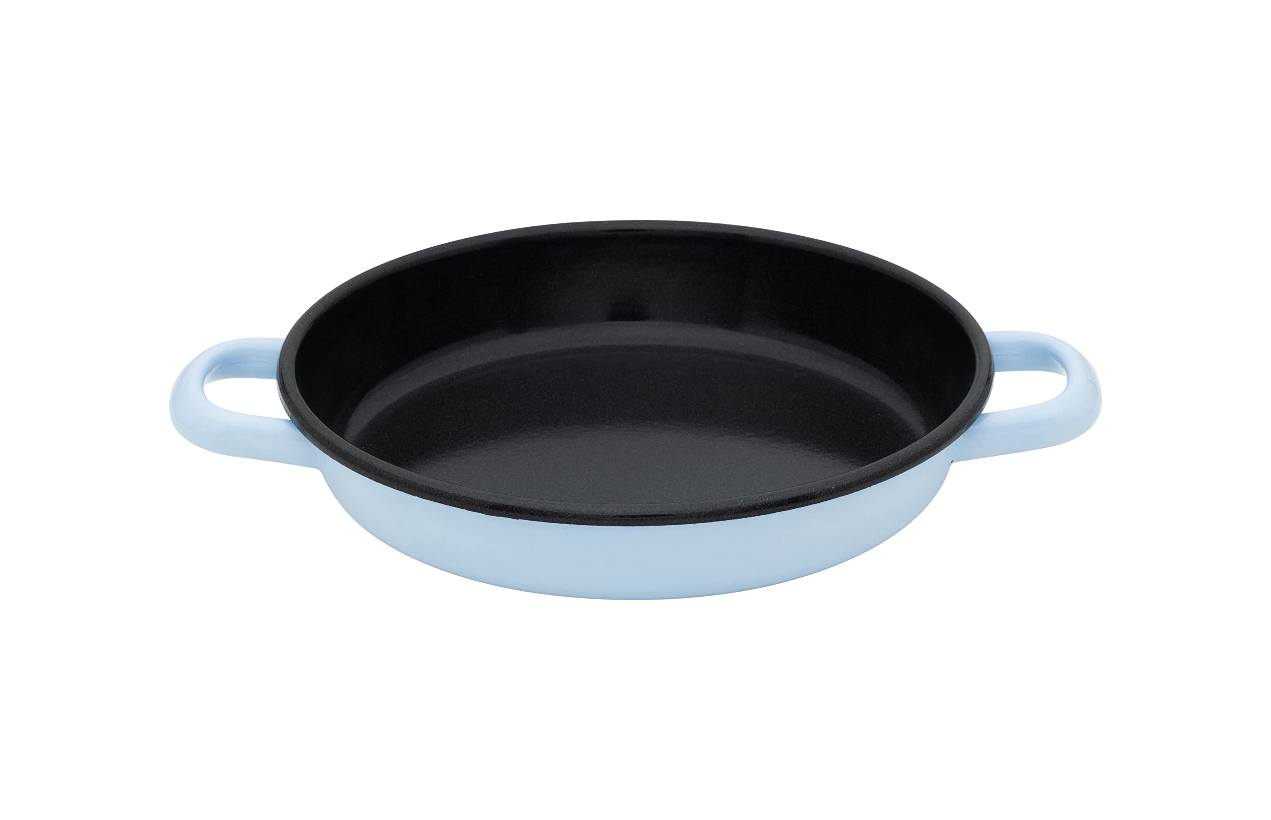 Riess, 0409-028 Egg and Serving Pan 22 cm Baking Enamel Blue LW30.3 x 23.4 x 4 cm Weight 0.735 kg Volume 0.5 L