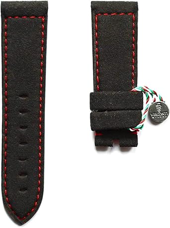 Correa de estilo Alcantara Panerai, color negro, 24 mm ...