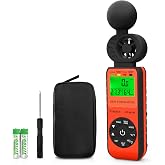 BTMETER BT-881W Heat Stress Meter Anemometer, Digital Indoor/Outdoor WBGT (Wet Bulb Globe Temperature) Meter with Wind Speed, Ambient Temp, Humidity Tester