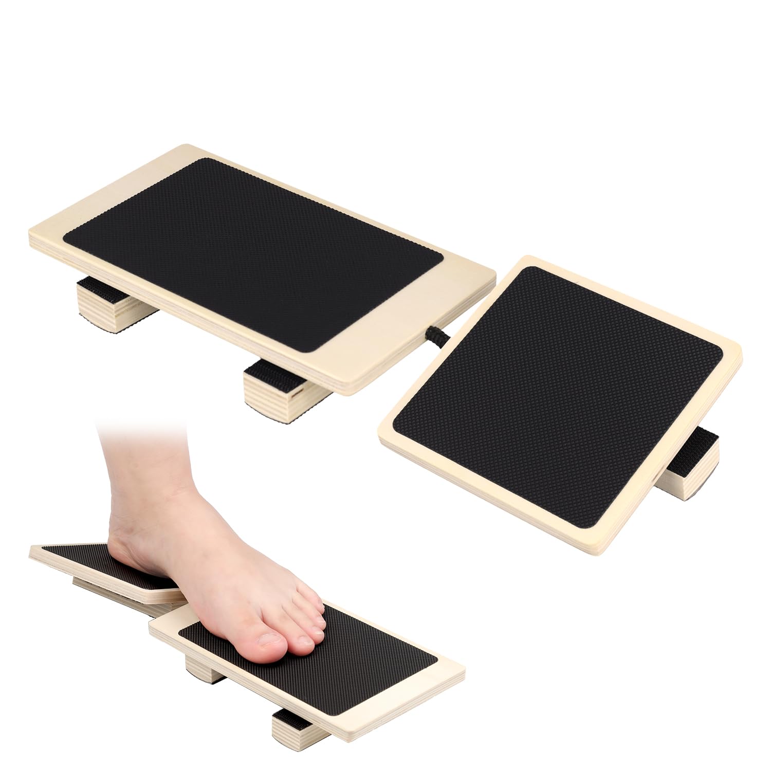 Ankle Strengthener Set, Ankle Balancing Board Single Foot Balancing Board Posture Corrector Foot Strengthening Trainer Foot Stability Exerciser for Sprained Ankle Valgus Varus