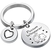 DZOSW Possum Whisperer Keyring Crazy Opossum Lady Jewelry