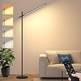 LED Corner Floor Lamp, 360°Rotating Head, Super Bright 1800LM Dimmable Minimalist Floor Lamps with Remote Control,3000K-6000K Modern Corner Light,67" Tall Standing Lamp for Living Room,Bedroom,Office