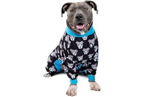 PITTIE CLOTHING CO. Pittie Clothing Pit Bull Pajamas for Dogs, Full Coverage Onesie for Pitbulls - Medium to XXL Sizes