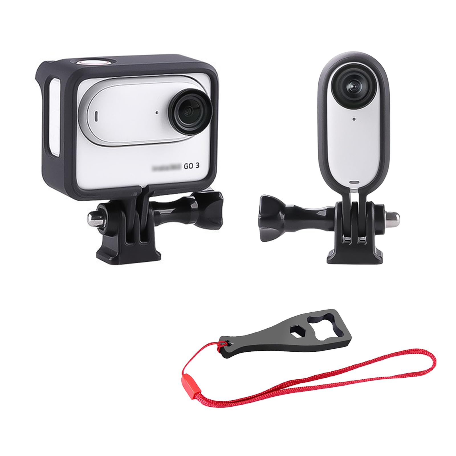 Higatful Mounting Bracket for Insta360 GO 3 Frame, Protective Case Cage Mount Accessories