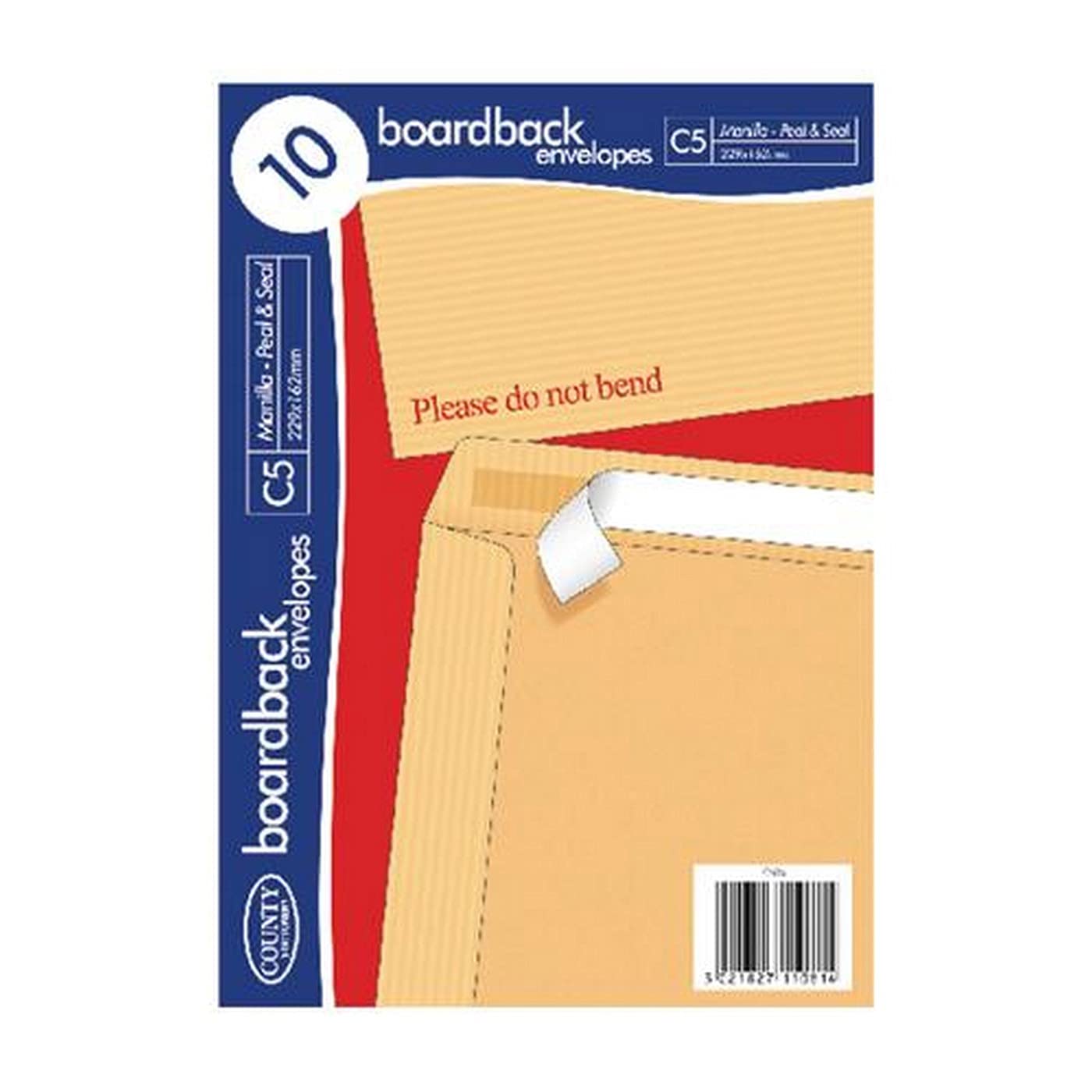 C5 Manilla Board Envelope, 10 Pack of 10