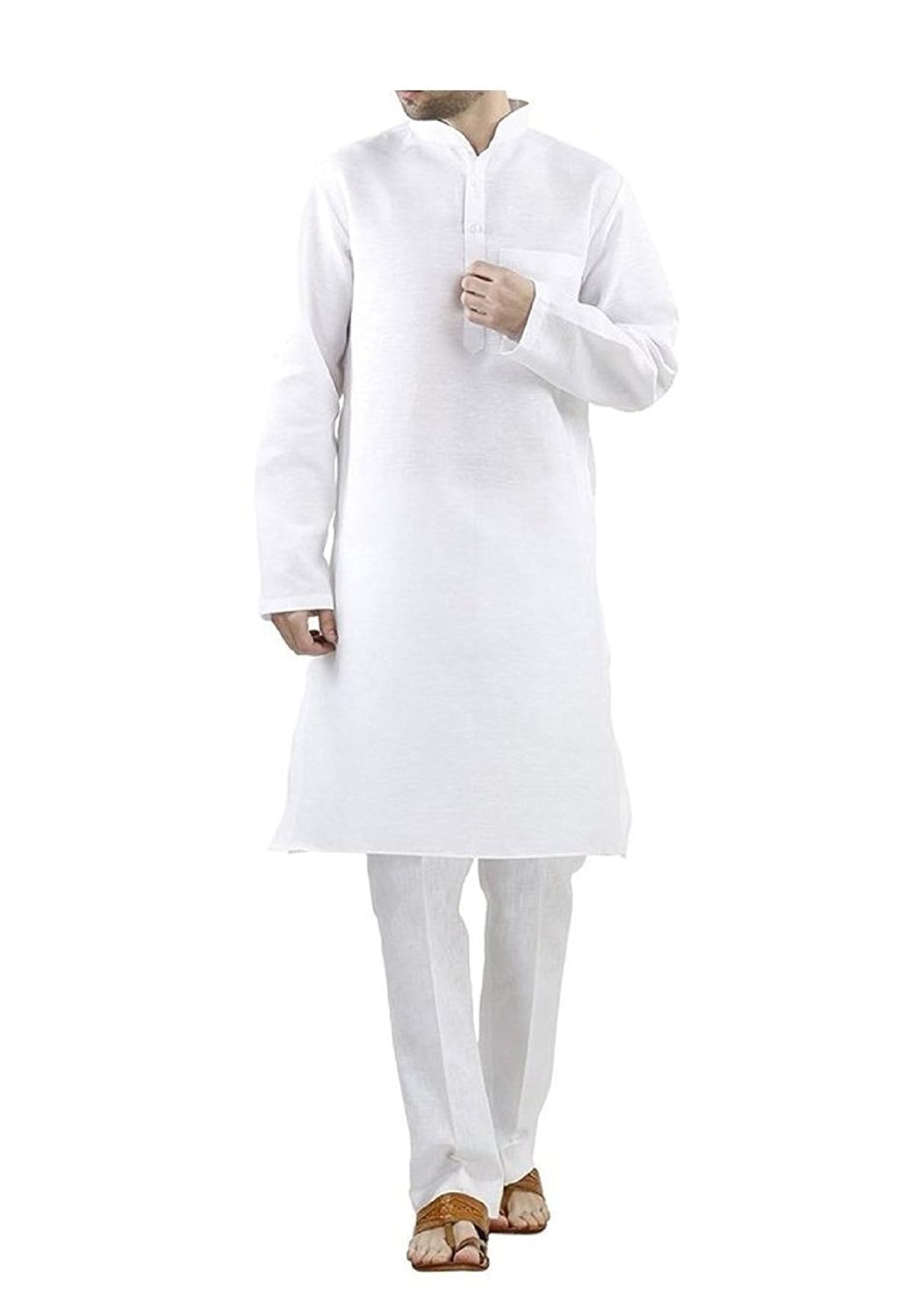 royal kurta mens 100% cotton white comfortable kurta pyjama