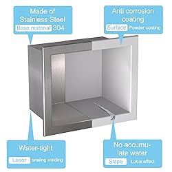 IKITRAEE Recessed Wall Soap Holder，Foot Rest for
