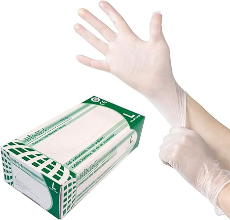 Guantes de Vinilo Desechables [ Caja 100 UDS ] Transparentes: Amazon.es: Electrónica