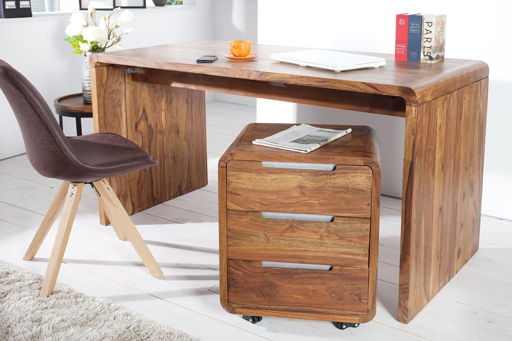 demiwall sheesham wood standard writing study computer laptop table