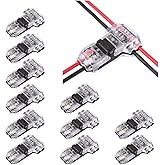 XINLIYA Car T Tap Wire Connectors, 12PCS 2 Pin 3 Way Self-Stripping Quick Splice Low Voltage LED Wire Connector, Solderless A