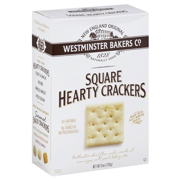 WESTMINSTER HEARTY SQUARE CRACKERS – 6 OZ BOX