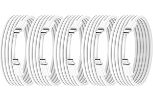 JNZMAT Apple USB C to USB C Charging Cable 6ft 60W 5 Pack,[Apple MFi Certified] USB Type C to Type C Fast Long Charger Cord for IPhone 15/Pro/Pro Max/Plus,ipad Pro 12.9/11,IPad Air 4/5,Pad Mini 6,MacBook Air