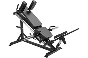 GF Compact V3 3-in-1 Leg Press, Hack Squat & Calf Raise Machine – Plate Loaded Lower Body Strength Trainer for Home Gym – 700