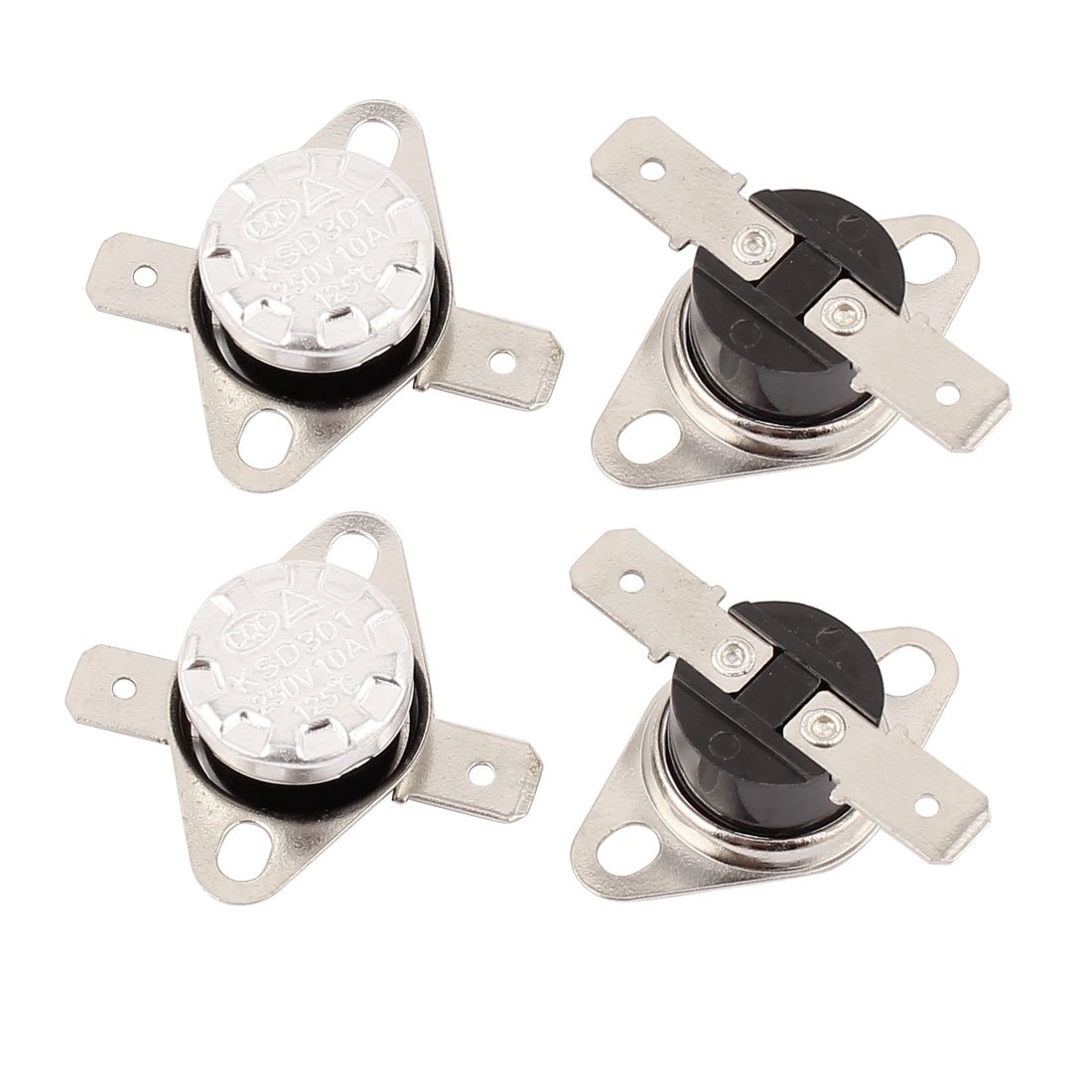sourcing map 4PCS KSD301 125C 257F NC Thermostat Temperature Thermal Control Switch