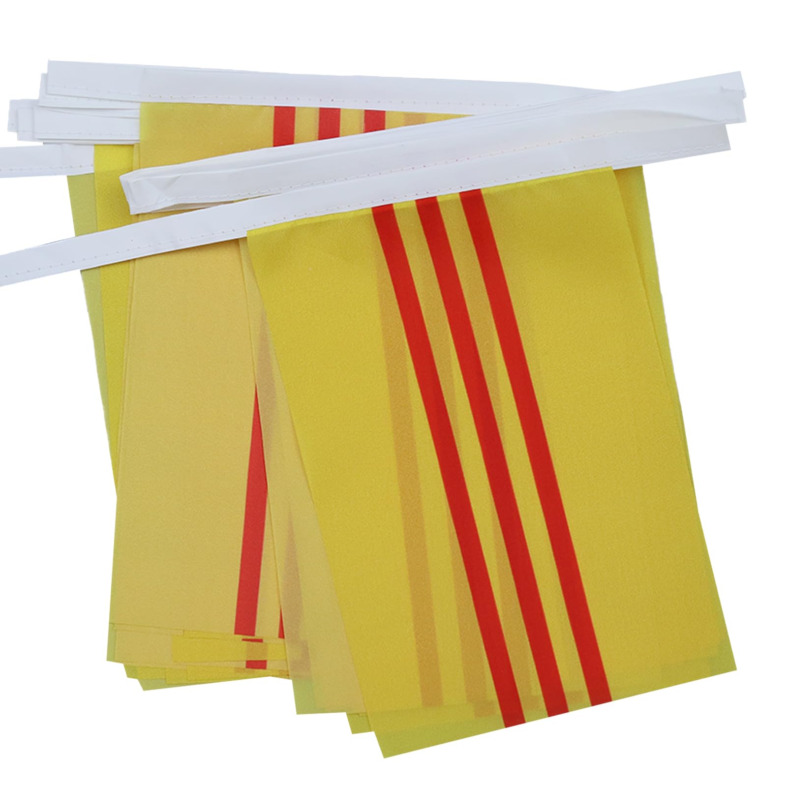 AZ FLAG South Vietnam Bunting Flag, 20 Ft Garland with 20 Small Vietnamese Flags 8'' x 6'', 100% Polyester String Pennant, 6 meters