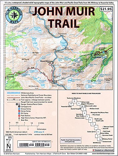 Map Pack Of The John Muir Trail Tom Harrison Maps By Tom