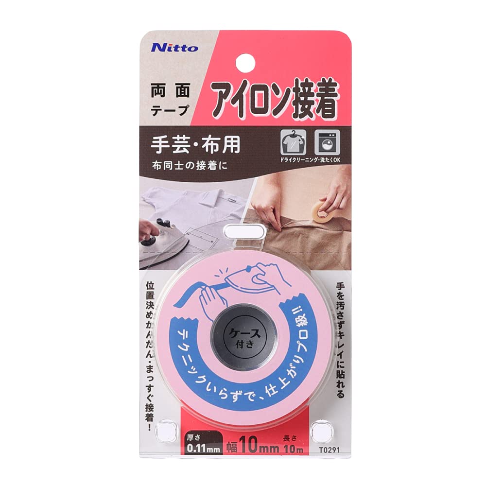 ニトムズ アイロン接着テープ ミシン・針を使わずカンタン裁縫 10mm×10M T0291 透明商品画像