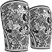 Knee Sleeves (1 Pair) Support & Compression for the Best Squats, 7mm Neoprene - by Nordic Lifting (Camo Grey, M)
