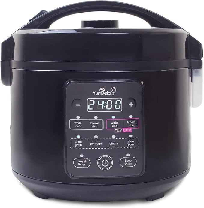 Yum Asia Kumo YumCarb Rice Cooker with Ceramic Bowl and Advanced Fuzzy