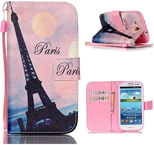 Galaxy S3 Case,S3 Case,S3 leather Case,S3 Wallet Case,S3 Handba,Tribe-Tiger Sunrise And Tower Pattern Premium Leather Purse Wallet Handbag Kickstand Case Cover For Samsung Galaxy S3 i9300