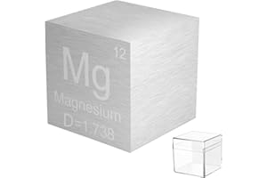 STPCTOU Magnesium Element Cube 0.39”Density Metal Cube 10MM Up to 99.99% Purity for Students Teacher Science Lover Collection &DIY(Mg 0.39 inch)