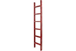 BARNWOODUSA LLC BarnwoodUSA Rustic Decorative Ladder - 100% Upcycled Wood (72" x 12" x 1.5", Rustic Red)
